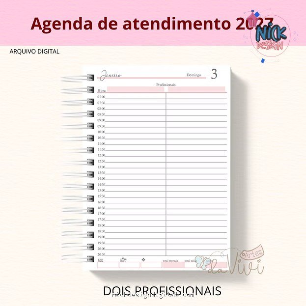 Agendamento 2 Profissionais 2027 - Imagem 1