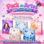 Pack de artes para sacolinha personalizada A4