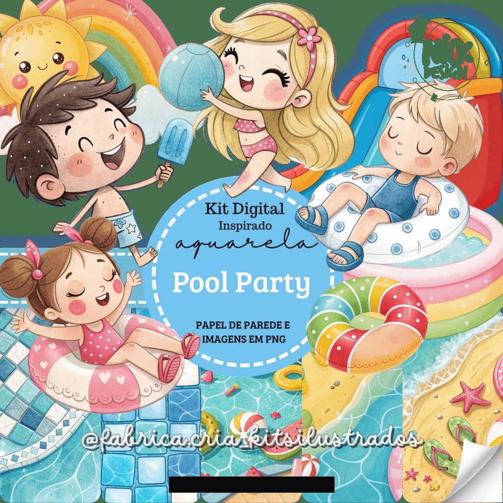 Inspirado Pool Party - Kit Digital - Imagem 1