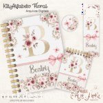Kit Alfabeto Floral Gold (Crys Arts)