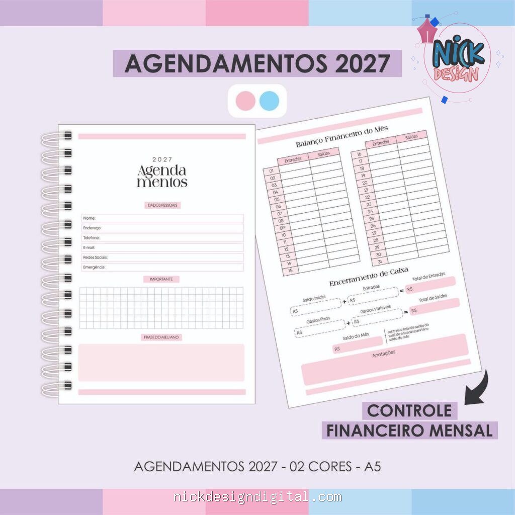 Agendamentos 2027 - 02 Cores - Imagem 1