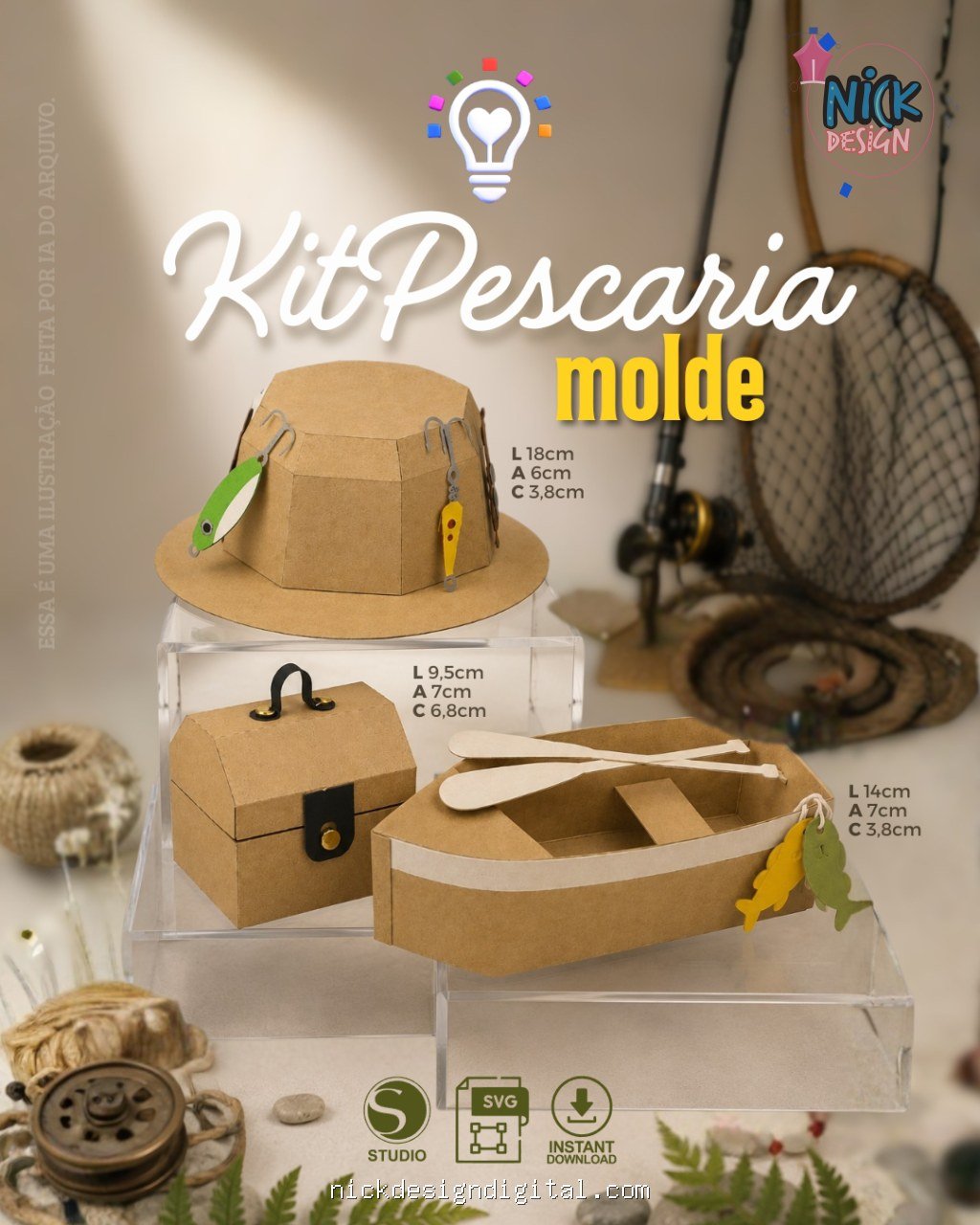 Molde Kit Pescaria - Imagem 1