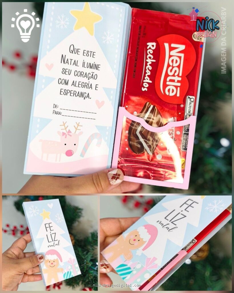 Barra de Chocolate Candy - Natal