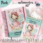Caderno A5 + Bloquinho - Metamorfose N3 (Jana Bicalho)