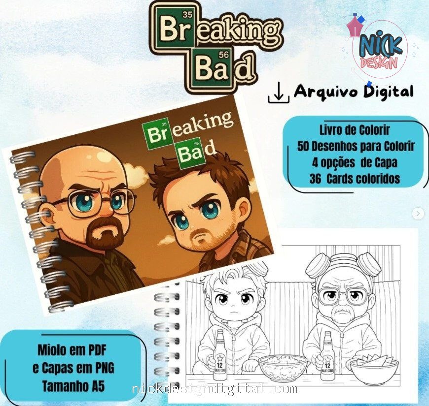 Breaking Bad - Livro de Colorir - Imagem 1