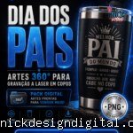 Dia dos Pais - 150 Artes Laser para Copo