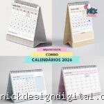 COMBO Calendários de Mesa 2026