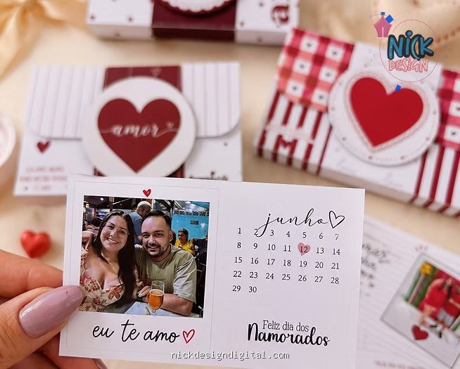 Caixa para KitKat com Cartão - Dia dos Namorados - Imagem 1