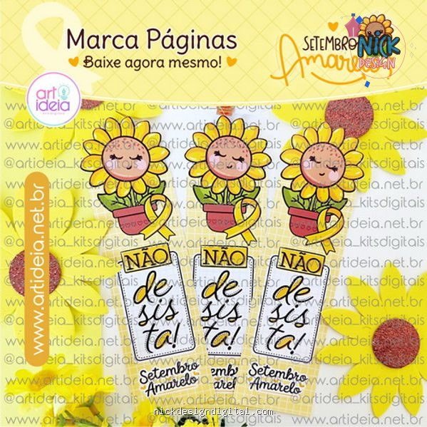 Marca Páginas Setembro Amarelo - Imagem 1