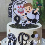 Futebol Menino Corinthians - Topo de Bolo