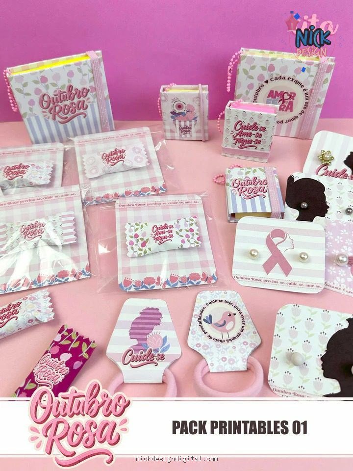 Outubro Rosa 2025 - Kit Printables 01 (Tita) - Imagem 1