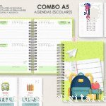 COMBO A5 - Agendas Escolares (Moldes da Lê)