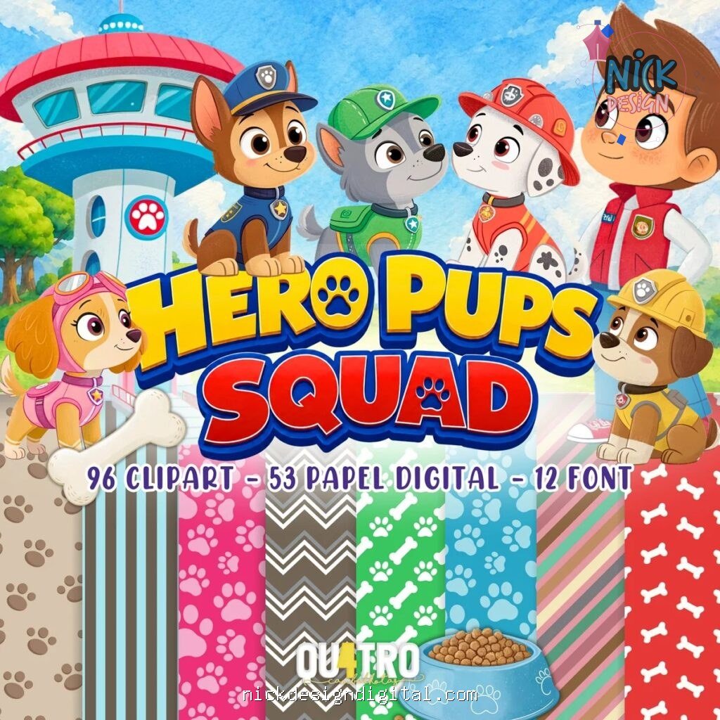 Hero Pups Squad • Paw Patrol - Kit Digital - Imagem 1