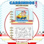Carrinhos - Mini Livro Colorir (Lina)