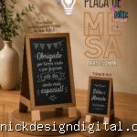 Moldes Mockups Placa de Mesa
