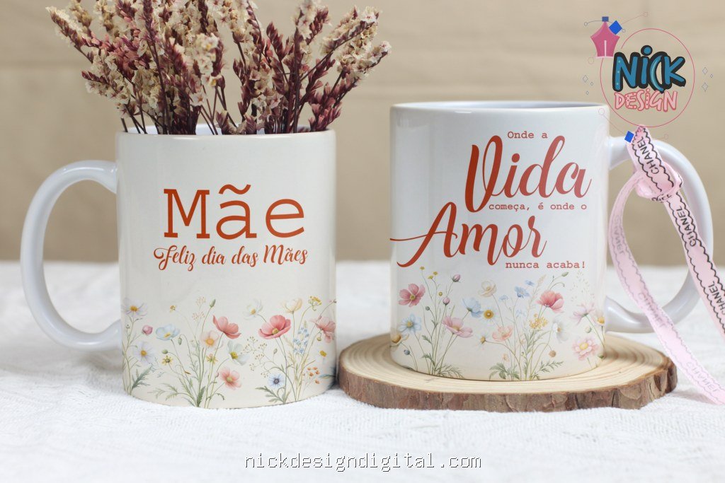 Mamãe Floral - Artes para Caneca - Imagem 2
