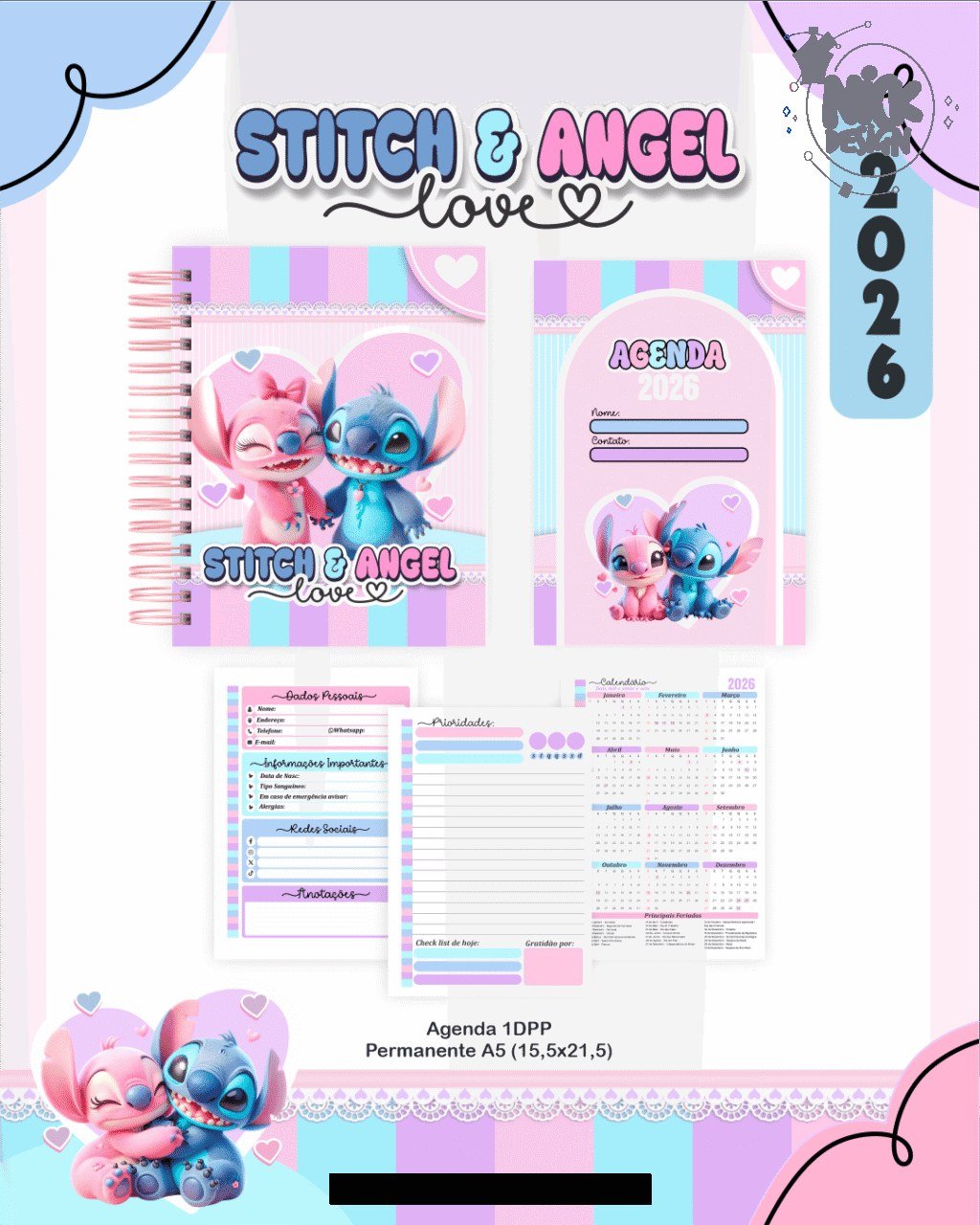 BOX Stitch e Angel - Escolar 2026 (Pamella) - Imagem 3