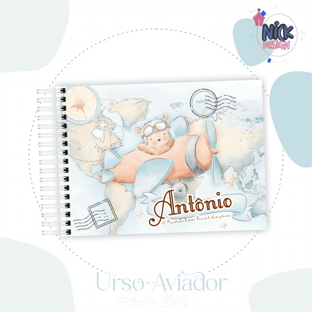 Urso Aviador - Kit Maternidade - Imagem 1