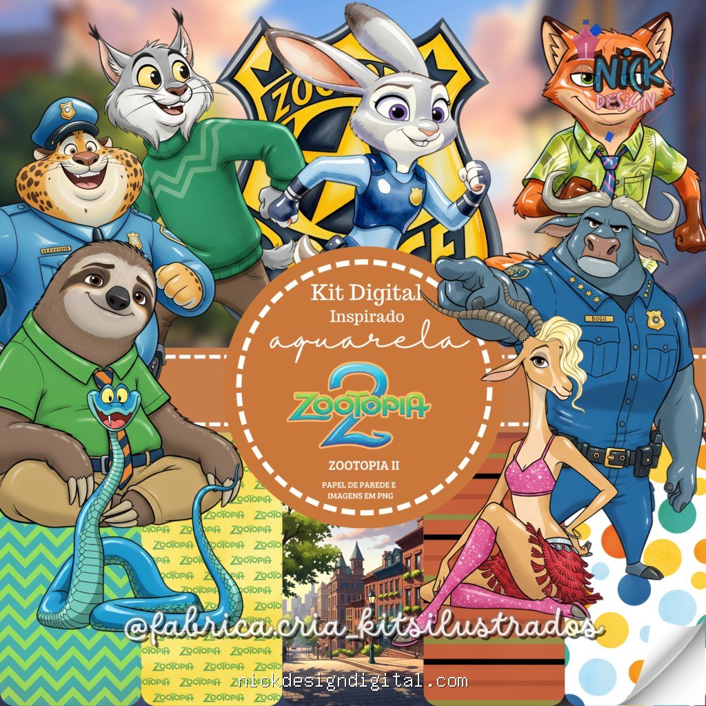 Inspirado Zootopia II - Kit Digital - Imagem 1