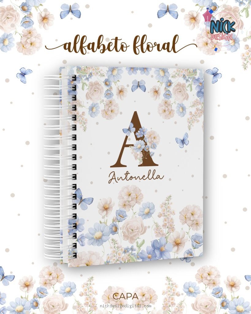 Azul - Alfabeto Floral 2026 (Dream Arts)