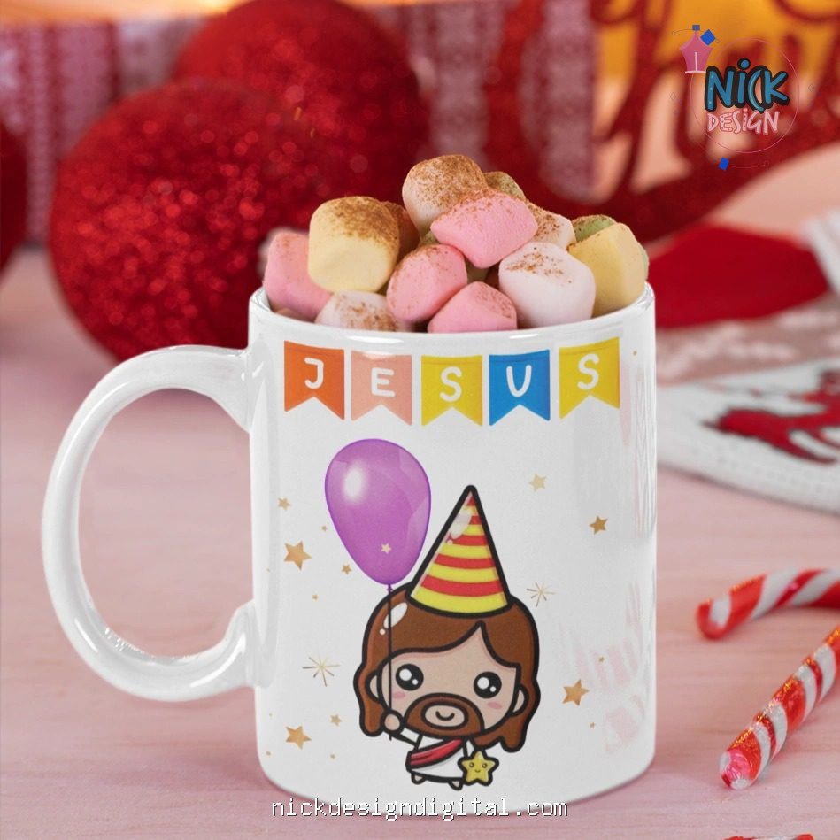 Aniversário de Jesus - Arte Avulsa Caneca