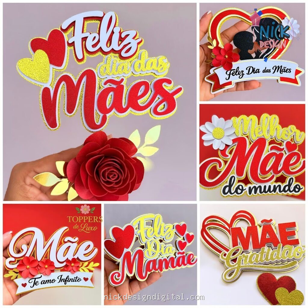 Dia das Mães - Topo de Bolo - Imagem 1