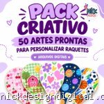 Pack Criativo 50 artes para Raquetes