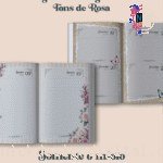 Miolo Agenda Vintage Tons de Rosa 2026 costura (Perfeito Miolo)