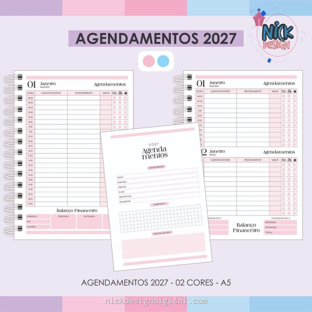 Agendamentos 2027 - 02 Cores - Imagem 2