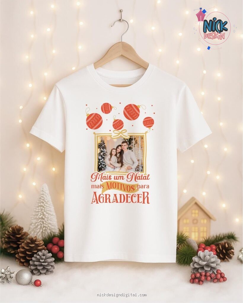 Natal V7 COM FOTO - Artes para Camisetas