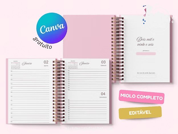 Agenda 2026 - Editável no CANVA