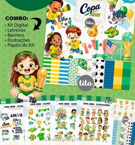 Copa 2026 - Combo Ilustrações - Imagem 1