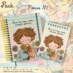 Caderno Pautado A5+Bloquinho A6 Flores N2