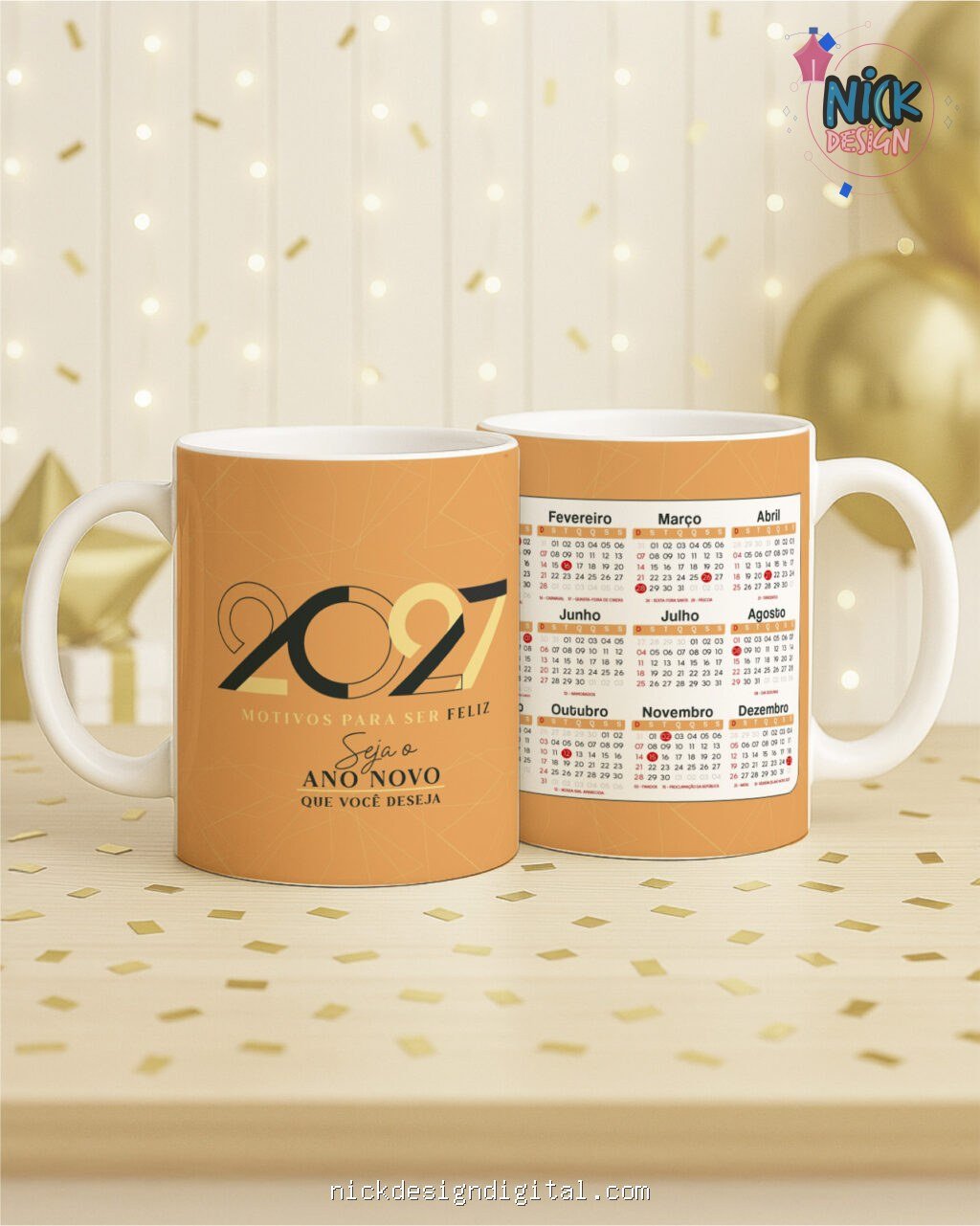 Ano Novo - Calendário 2027 (Artes Canecas) - Imagem 12