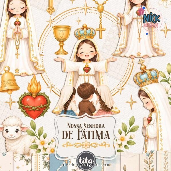 Santos – Nossa Senhora de Fátima – Ilustrações (Tita)