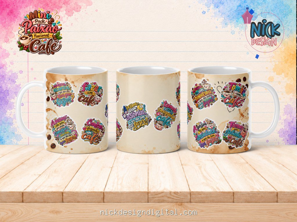 Mini Pack Paixão Nacional Café - Artes Canecas - Imagem 6