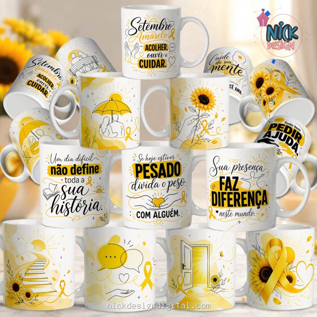 Setembro Amarelo - Artes Canecas - Imagem 1