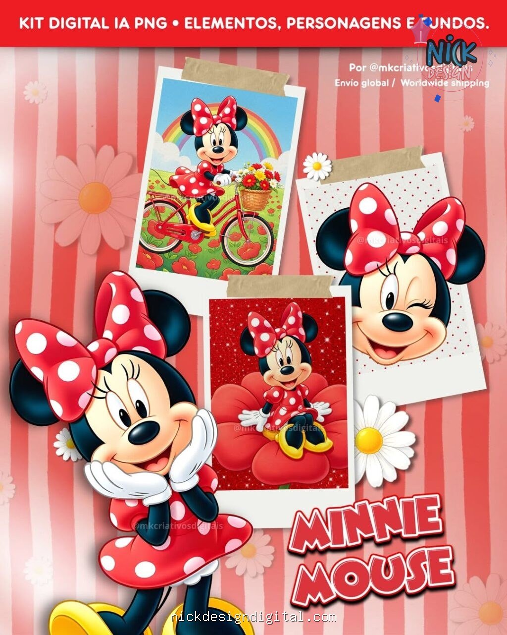 Minnie Vermelha - Kit Digital - Imagem 1