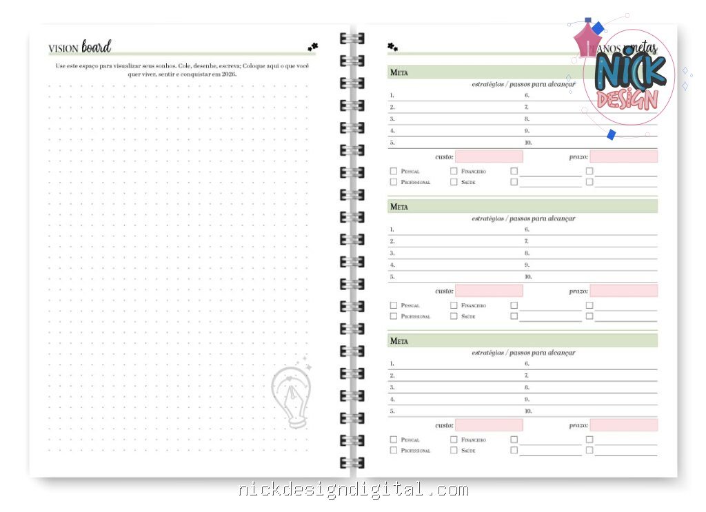 Miolo Planner Spring 2027 (Trilha de Papel) - Imagem 4