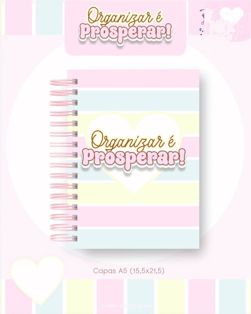 Organizar é Prosperar - Capas Controle Financeiro (Pamella)