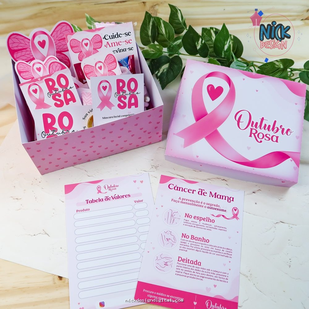 Outubro Rosa - Kit M (Chuvinha de Papel) - Imagem 1