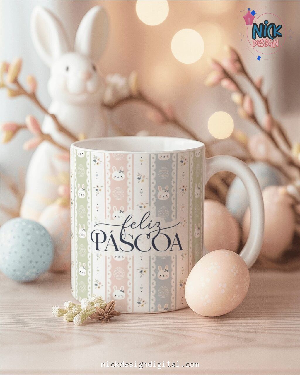 FREEBIE - Artes Caneca e Saquinho Bis Páscoa - Imagem 1