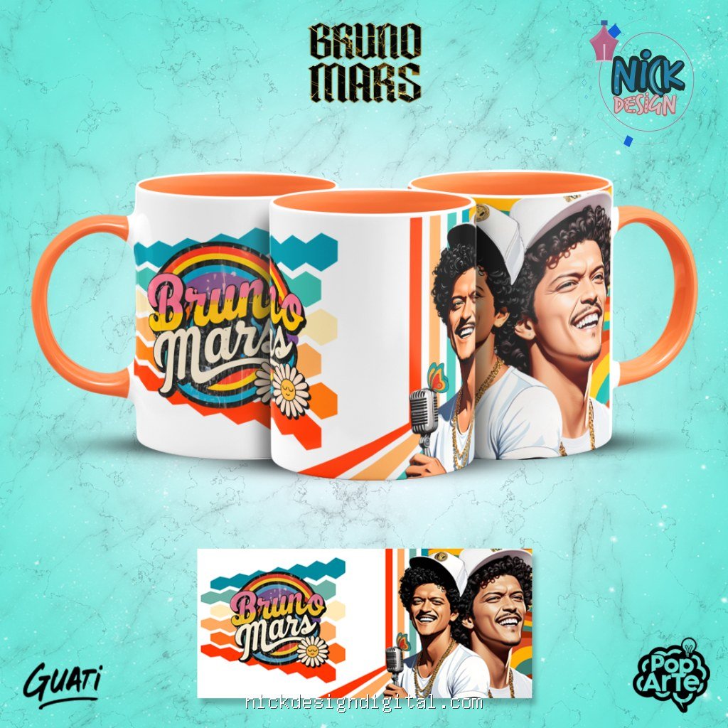 Bruno Mars - Artes para Canecas - Imagem 14