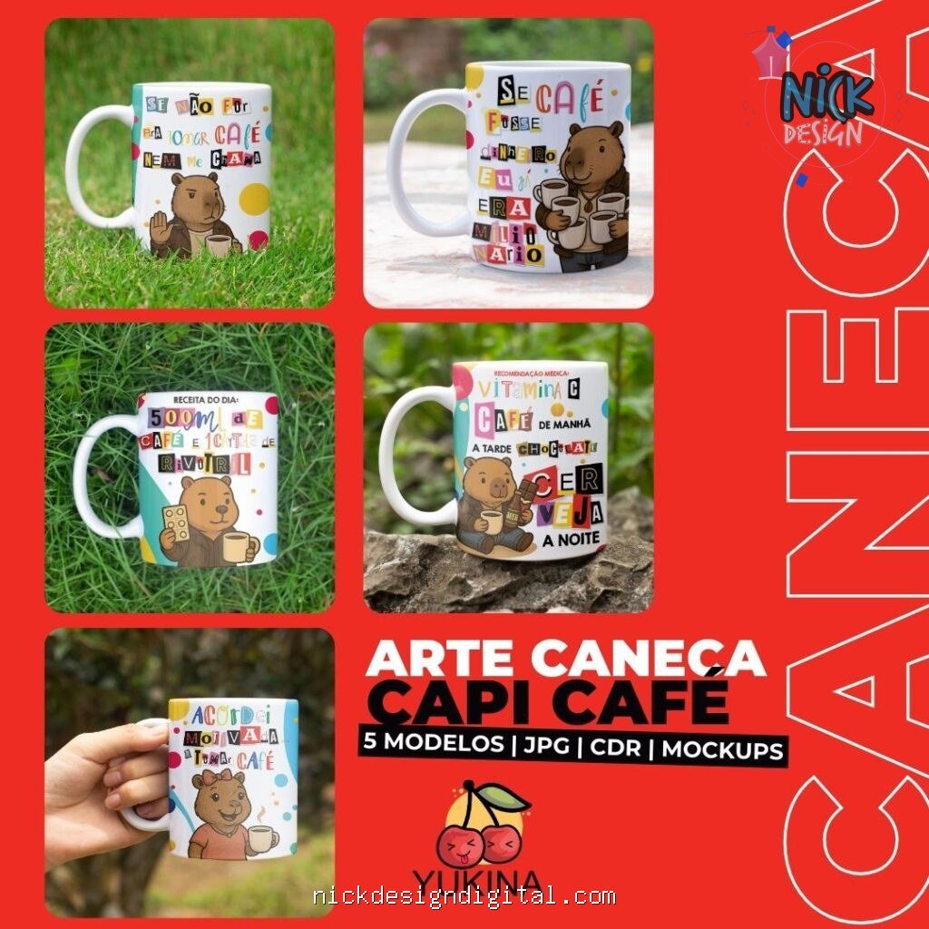 Capivara Café - Artes para Caneca - Imagem 2