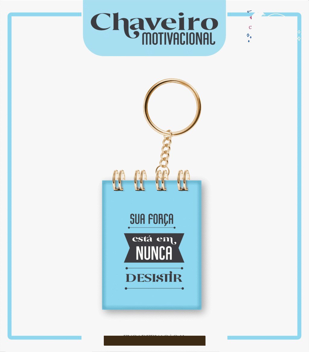 Chaveiro Motivacional Masculino (Lina) - Imagem 2