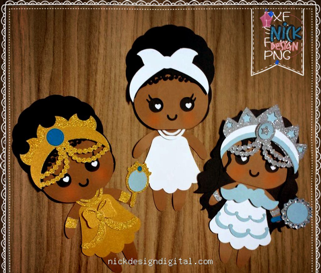 Iemanjá, Oxum e Filha Cute - Topo de Bolo - Imagem 1