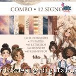 Signos do Zodíaco - Combo Ilustrações e papéis (Tita)