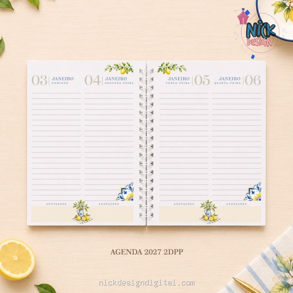 Coleção Cápsula – Limão Siciliano Agendas Caderno Bloquinho - Imagem 7