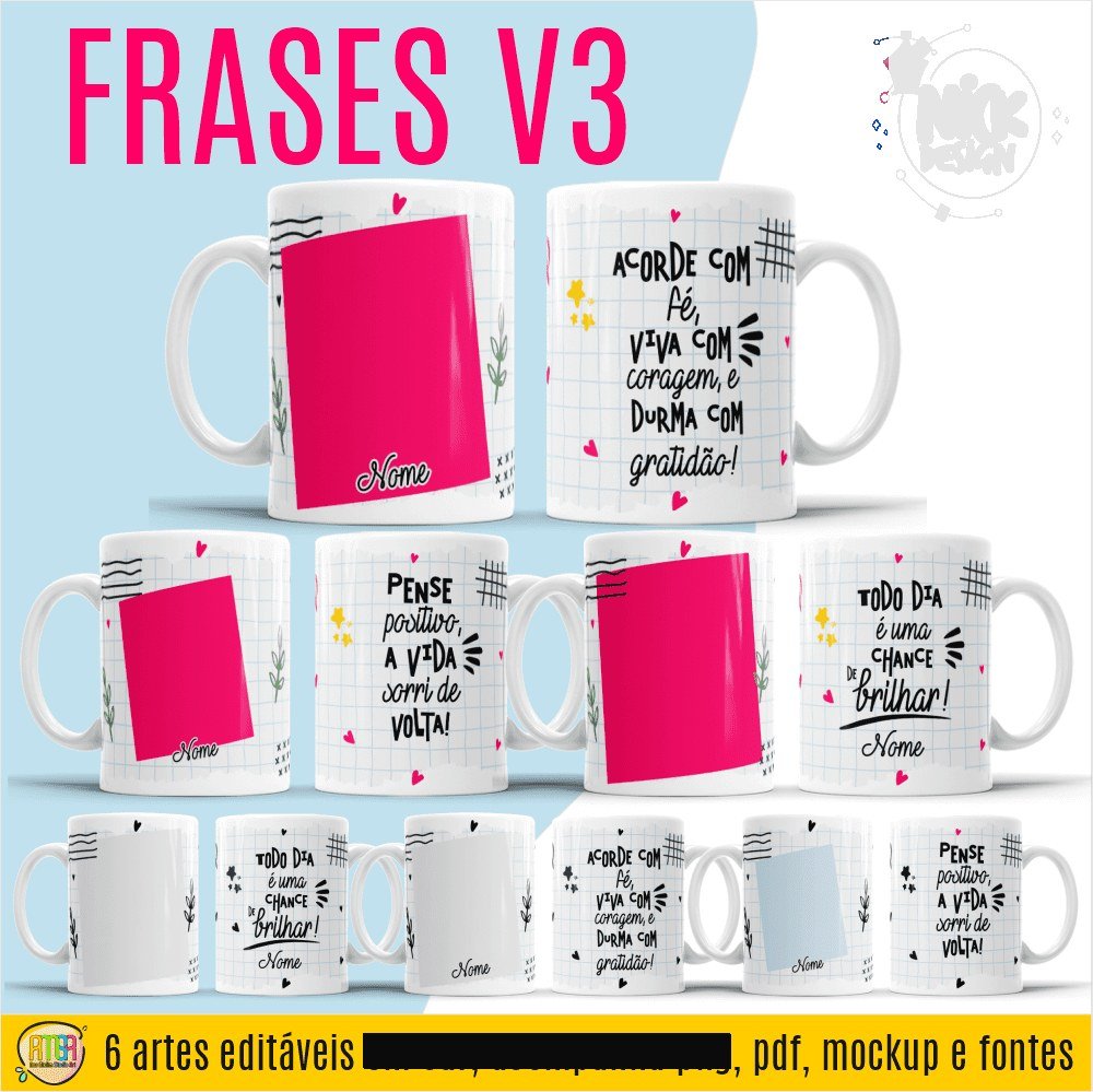 Frases V3 - Artes Caneca - Imagem 1