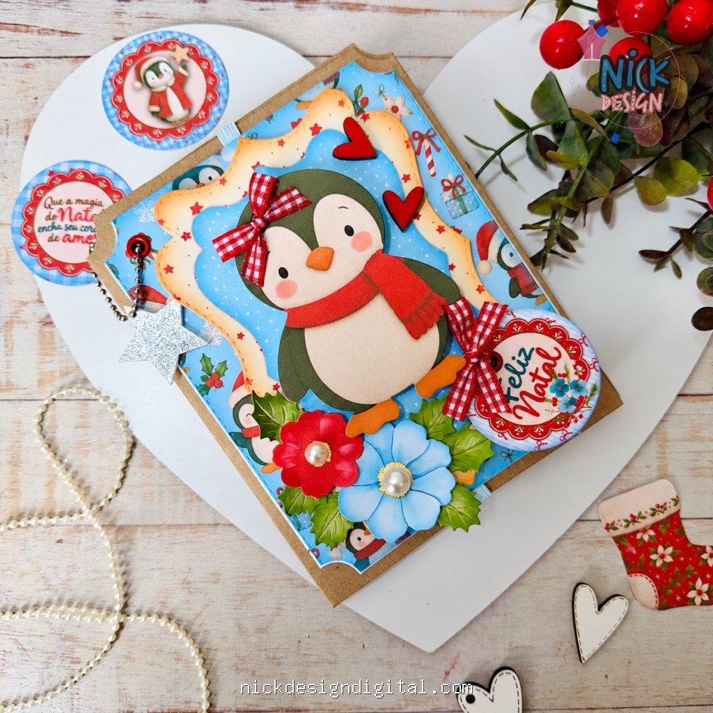 Mini Álbum Arizona Pinguim Encantado - Natal 2026 - Imagem 1